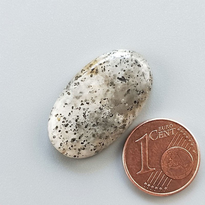 Pietra di Sole Nera Naturale Forma Ovale Piatto Cabochon Liscio Fatto a Mano 26X16X5mm 3,80gm 1pz