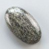 Pietra di Sole Nera Naturale Forma Ovale Piatto Cabochon Liscio Fatto a Mano 27X16X7mm 5,50gm 1pz