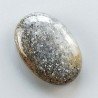 Pietra di Sole Nera Naturale Forma Ovale Piatto Cabochon Liscio Fatto a Mano 26X18X6mm 5,35gm 1pz