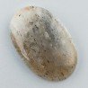 Pietra di Sole Nera Naturale Forma Ovale Piatto Cabochon Liscio Fatto a Mano 36X24X6mm 10,43gm 1pz