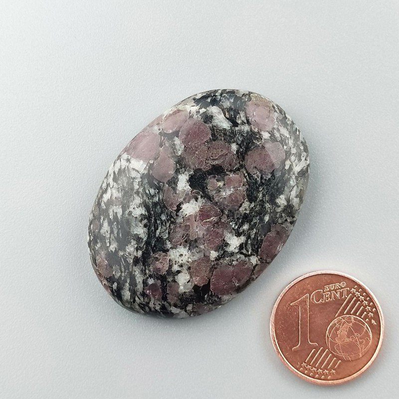 Pietra Eudialite Naturale Forma Ovale Piatto Cabochon Liscio Fatto a Mano 36X27X7mm 13,50gm 1pz