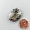 Pietra Eudialite Naturale Forma Ovale Piatto Cabochon Liscio Fatto a Mano 23X18X6mm 4,60gm 1pz
