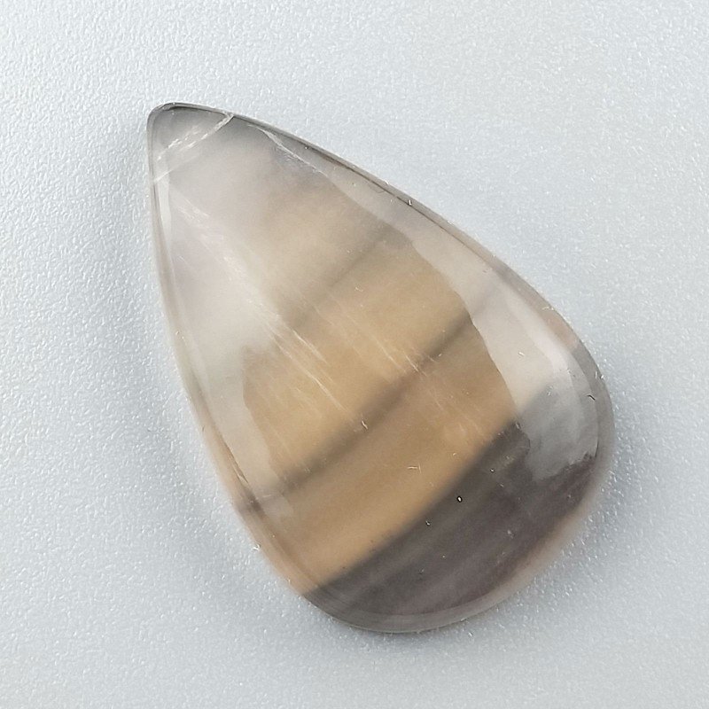 Fluorite Naturale Forma Goccia Piatto Cabochon Liscio Fatto a Mano 31X19X5mm 6,30gm 1pz