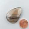 Fluorite Naturale Forma Goccia Piatto Cabochon Liscio Fatto a Mano 33X23mm 8,92gm 1pz