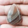 Fluorite Naturale Forma Goccia Piatto Cabochon Liscio Fatto a Mano 33X23mm 8,92gm 1pz