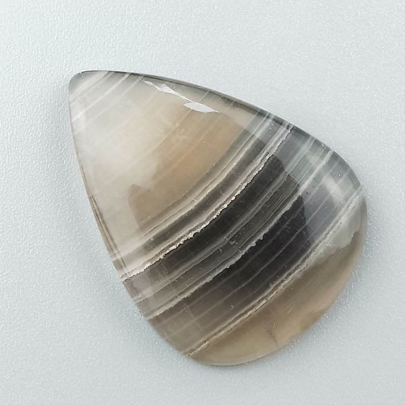 Fluorite Naturale Forma Goccia Piatto Cabochon Liscio Fatto a Mano 35X25X5mm 8,20gm 1pz