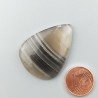 Fluorite Naturale Forma Goccia Piatto Cabochon Liscio Fatto a Mano 35X25X5mm 8,20gm 1pz