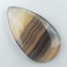 Fluorite Naturale Forma Goccia Piatto Cabochon Liscio Fatto a Mano 52X30X7mm 20,75gm 1pz