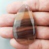 Fluorite Naturale Forma Goccia Piatto Cabochon Liscio Fatto a Mano 52X30X7mm 20,75gm 1pz