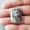 Lepidolite Naturale Forma Cuscino Piatto Cabochon Liscio Fatto a Mano 27X19X6mm 6,10gm 1pz