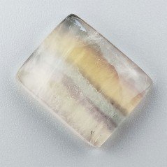 Fluorite Naturale Forma Cuscino Piatto Cabochon Liscio Fatto a Mano 26X21X7mm 10,30gm 1pz