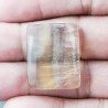 Fluorite Naturale Forma Cuscino Piatto Cabochon Liscio Fatto a Mano 26X21X7mm 10,30gm 1pz