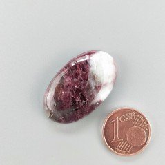 Lepidolite Naturale Forma Ovale  Piatto Cabochon Liscio Fatto a Mano 29X18mm 5,35gm 1pz