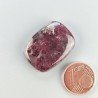 Lepidolite Naturale Forma Cuscino Piatto Cabochon Liscio Fatto a Mano 25X19mm 5,73gm 1pz