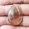 Fluorite Naturale Forma Goccia Piatto Cabochon Liscio Fatto a Mano 32X22X6mm 7,60gm 1pz