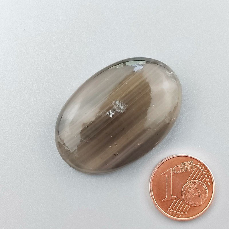 Fluorite Naturale Forma Ovale Piatto Cabochon Liscio Fatto a Mano 35X23mm 12,05gm 1 pz