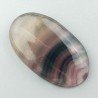 Fluorite Naturale Forma Ovale Piatto Cabochon Liscio Fatto a Mano 36X21mm 8,67gm 1pz