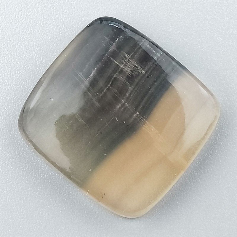 Fluorite Naturale Forma Cuscino Piatto Cabochon Liscio Fatto a Mano 24X24X5mm 7,30gm 1pz