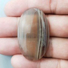 Fluorite Naturale Forma Ovale Piatto Cabochon Liscio Fatto a Mano 48X25X6mm 13,60gm 1pz