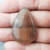 Fluorite Naturale Forma Goccia Piatto Cabochon Liscio Fatto a Mano 38X27mm 13,00gm 1pz
