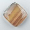 Fluorite Naturale Forma Cuscino Piatto Cabochon Liscio Fatto a Mano 27X25mm 12,87gm 1pz