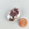 Lepidolite Naturale Forma Ovale Piatto Cabochon Liscio Fatto a Mano 27X19mm 6,17gm 1pz