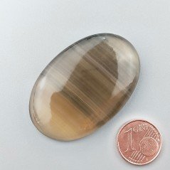 Fluorite Naturale Forma Ovale Piatto Cabochon Liscio Fatto a Mano 45X30mm 19,42gm 1pz