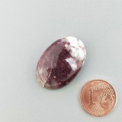 Lepidolite Naturale Forma Ovale  Piatto Cabochon Liscio Fatto a Mano 26X18mm 5,35gm 1pz