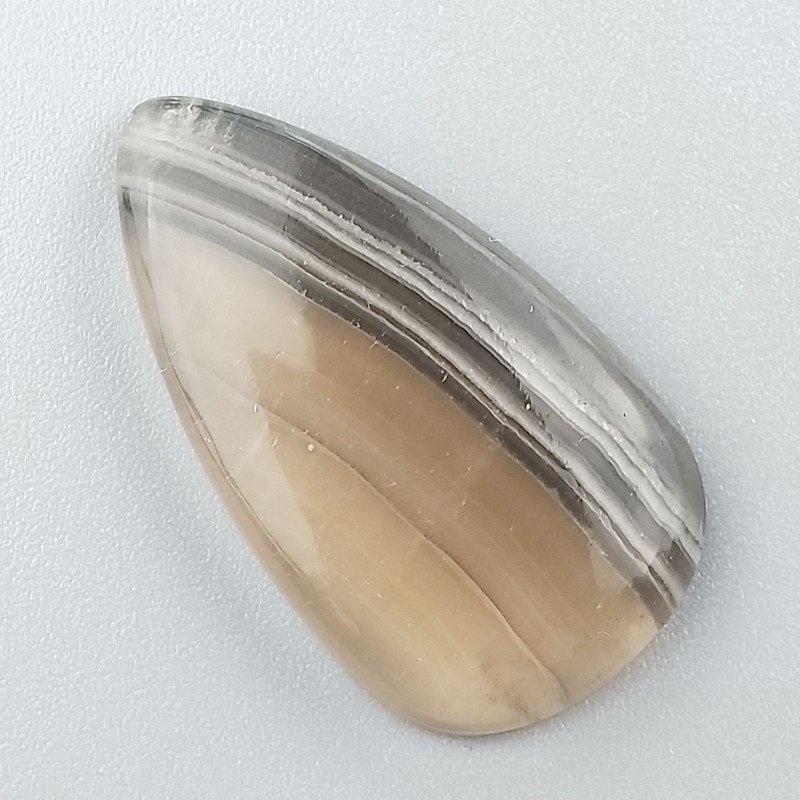 Fluorite Naturale Forma Goccia Piatto Cabochon Liscio Fatto a Mano 33X19X5mm 6,10gm 1pz