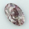 Lepidolite Naturale Forma Ovale Piatto Cabochon Liscio Fatto a Mano 27X17mm 4,70gm 1pz