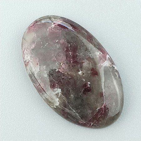 Lepidolite Naturale Forma Ovale  Piatto Cabochon Liscio Fatto a Mano 28X17mm 3,84gm 1pz
