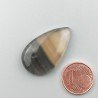 Fluorite Naturale Forma Goccia Piatto Cabochon Liscio Fatto a Mano 30X17X5mm 5,40gm 1pz
