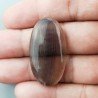 Fluorite Naturale Forma Ovale Piatto Cabochon Liscio Fatto a Mano 38X21mm 10,35gm 1pz