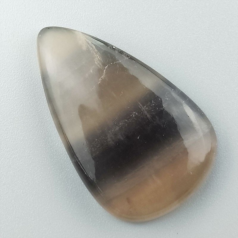 Fluorite Naturale Forma Goccia Piatto Cabochon Liscio Fatto a Mano 40X25X6mm 12,50gm 1pz