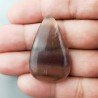 Fluorite Naturale Forma Goccia Piatto Cabochon Liscio Fatto a Mano 40X25X6mm 12,50gm 1pz