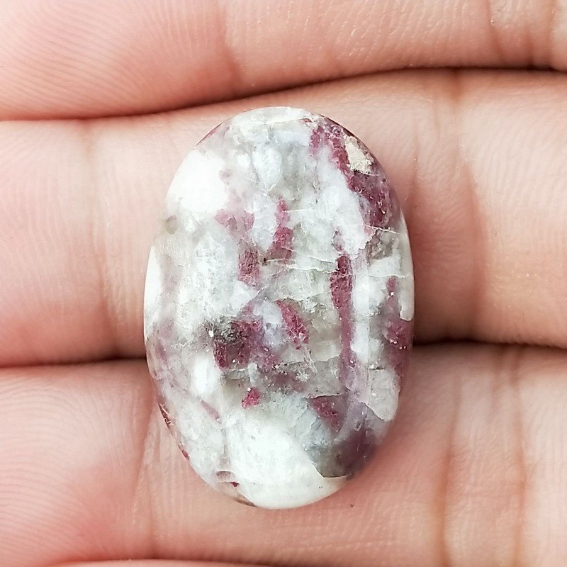 Lepidolite Naturale Forma Ovale Piatto Cabochon Liscio Fatto a Mano 26X17X5mm 4,30gm 1pz Lepidolite Naturale Forma Ovale Piatto Cabochon Liscio Fatto a Mano 26X17X5mm 4,30gm 1pz
