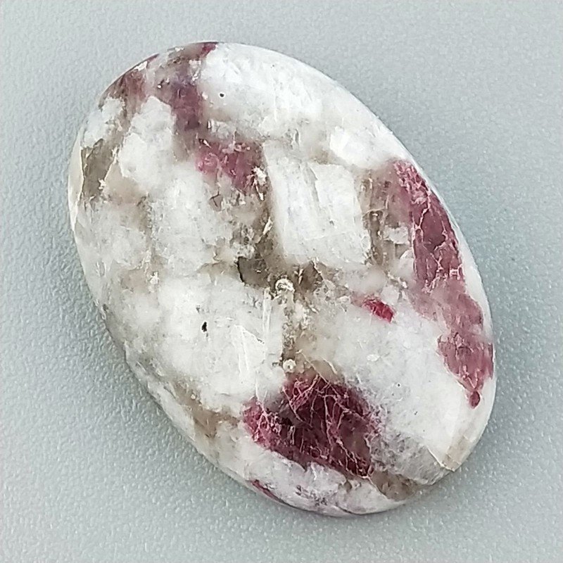 Lepidolite Naturale Forma Ovale Piatto Cabochon Liscio Fatto a Mano 25X17X6mm 4,20gm 1pz