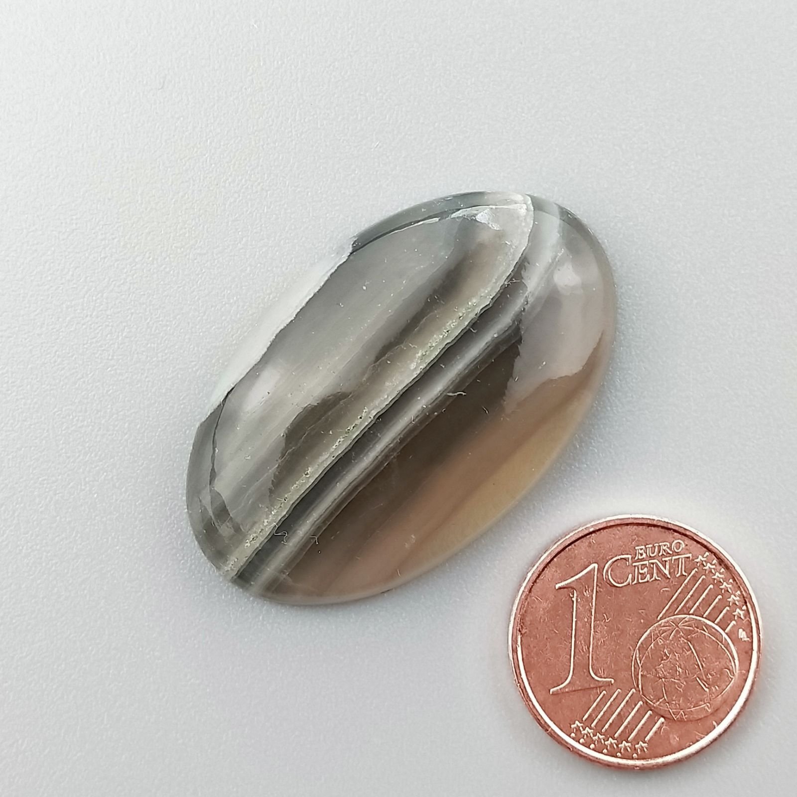 Fluorite Naturale Forma Ovale Piatto Cabochon Liscio Fatto a Mano 32X20mm 7,64gm 1pz