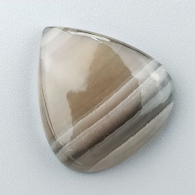 Fluorite Naturale Forma Goccia Piatto Cabochon Liscio Fatto a Mano 27X24mm 7,23gm 1pz