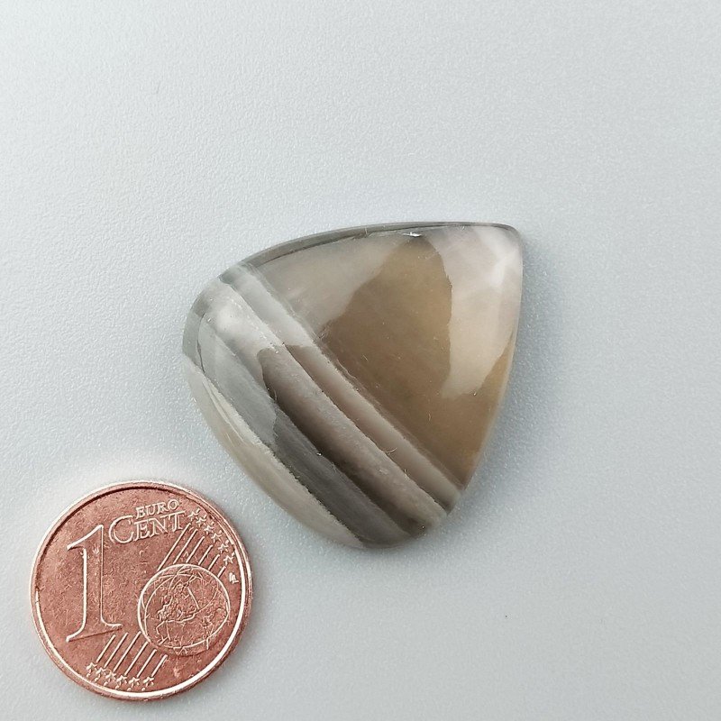 Fluorite Naturale Forma Goccia Piatto Cabochon Liscio Fatto a Mano 27X24mm 7,23gm 1pz