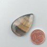Fluorite Naturale Forma Goccia Piatto Cabochon Liscio Fatto a Mano 29X18X6mm 5,80gm 1pz