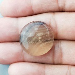 Fluorite Naturale Forma Tondo Piatto Cabochon Liscio Fatto a Mano 22X22X5mm 5,75gm 1pz Fluorite Naturale Forma Tondo Piatto Cabochon Liscio Fatto a Mano 22X22X5mm 5,75gm 1pz