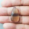 Fluorite Naturale Forma Goccia Piatto Cabochon Liscio Fatto a Mano 28X15X6mm 6,00gm 1pz