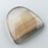 Fluorite Naturale Forma Fantasia Piatto Cabochon Liscio Fatto a Mano 22X23X4mm 5,45gm 1pz