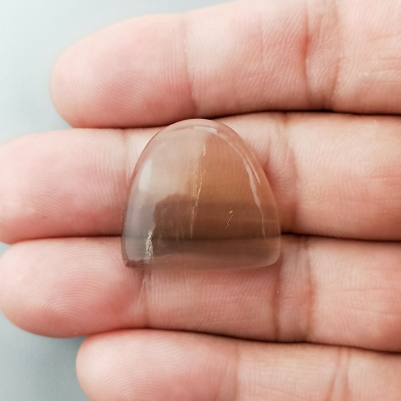 Fluorite Naturale Forma Fantasia Piatto Cabochon Liscio Fatto a Mano 22X23X4mm 5,45gm 1pz