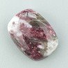 Lepidolite Naturale Forma Cuscino Piatto Cabochon Liscio Fatto a Mano 20X15mm 3,73gm 1pz