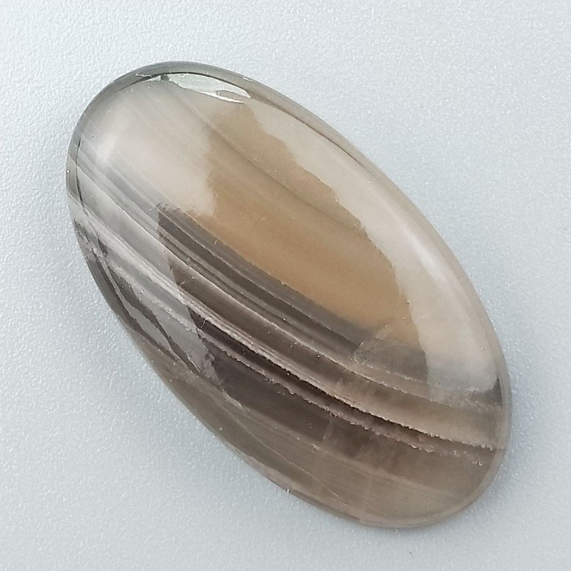Fluorite Naturale Forma Ovale Piatto Cabochon Liscio Fatto a Mano 37X20mm 9,47gm 1pz