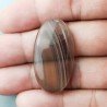 Fluorite Naturale Forma Ovale Piatto Cabochon Liscio Fatto a Mano 37X20mm 9,47gm 1pz