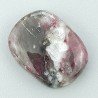 Lepidolite Naturale Forma Cuscino Piatto Cabochon Liscio Fatto a Mano 20X15mm 2,65gm 1pz