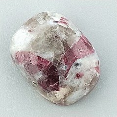 Lepidolite Naturale Forma Cuscino Piatto Cabochon Liscio Fatto a Mano 19X14mm 3,50gm 1pz